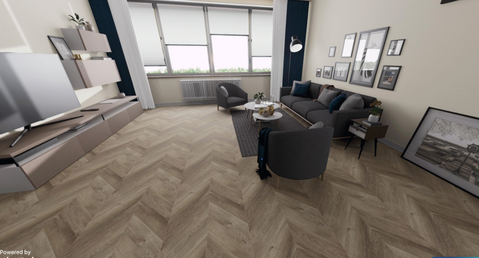 Alpine Floor LVT плитка  Дуб Насыщенный Chevron ECO 20-4