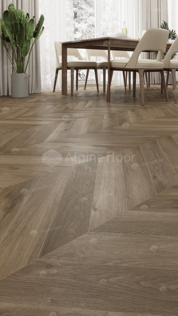 Alpine Floor LVT плитка  Дуб Насыщенный Chevron ECO 20-4