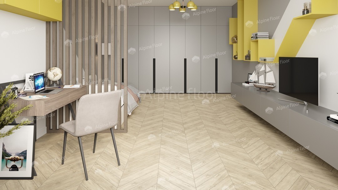 Alpine Floor LVT плитка  Сонома Chevron ECO 20-7