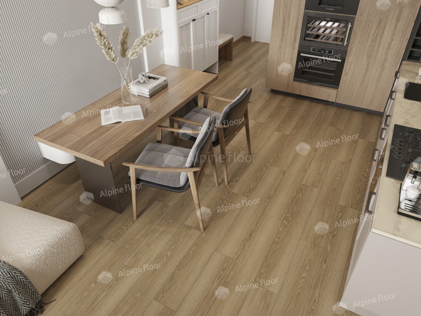 Alpine Floor LVT плитка  Дуб Сантана ЕСО 3-38