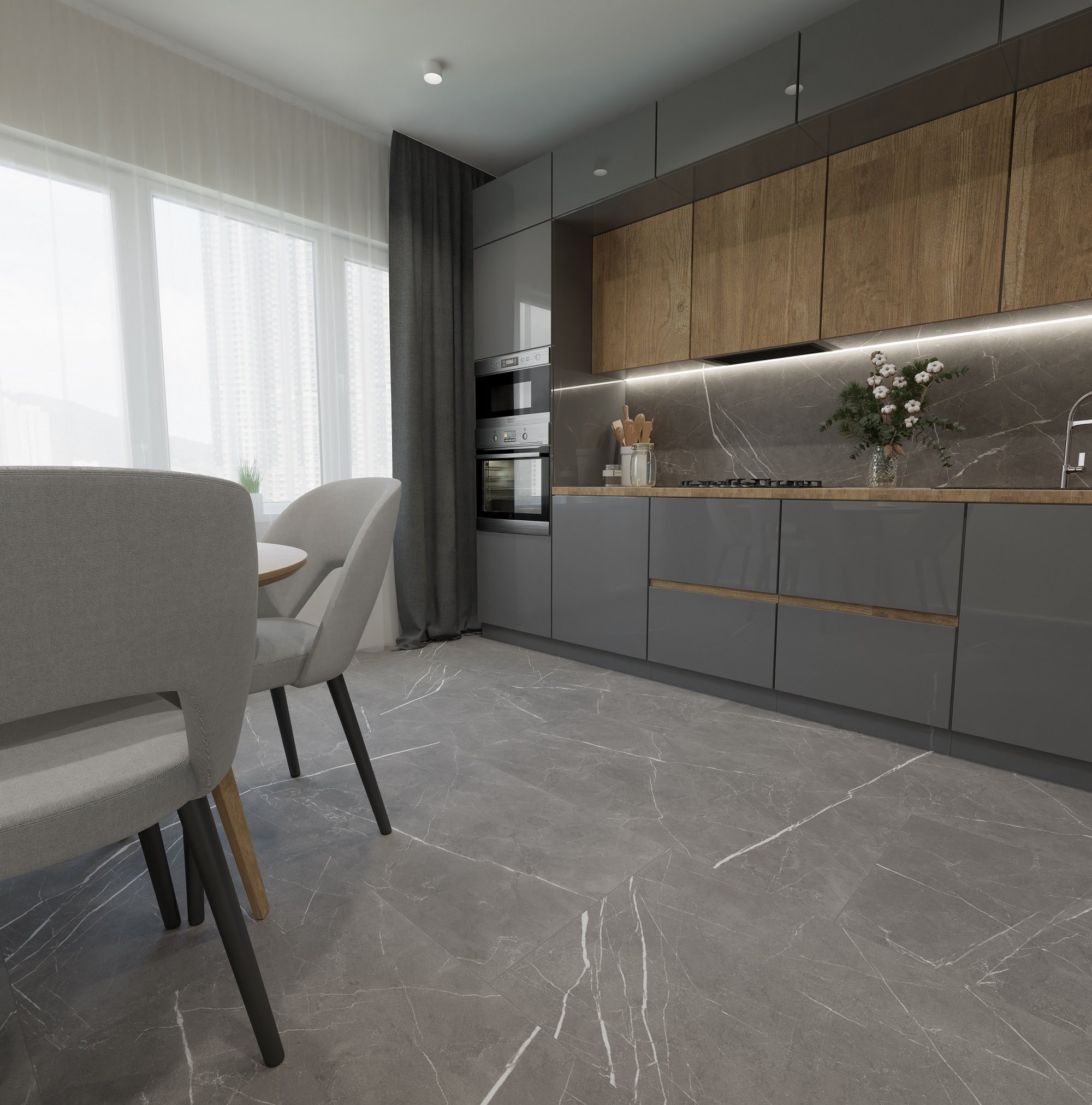 Global Tile Керамогранит Энканто / Encanto GT60603001MCR Серый 60x60