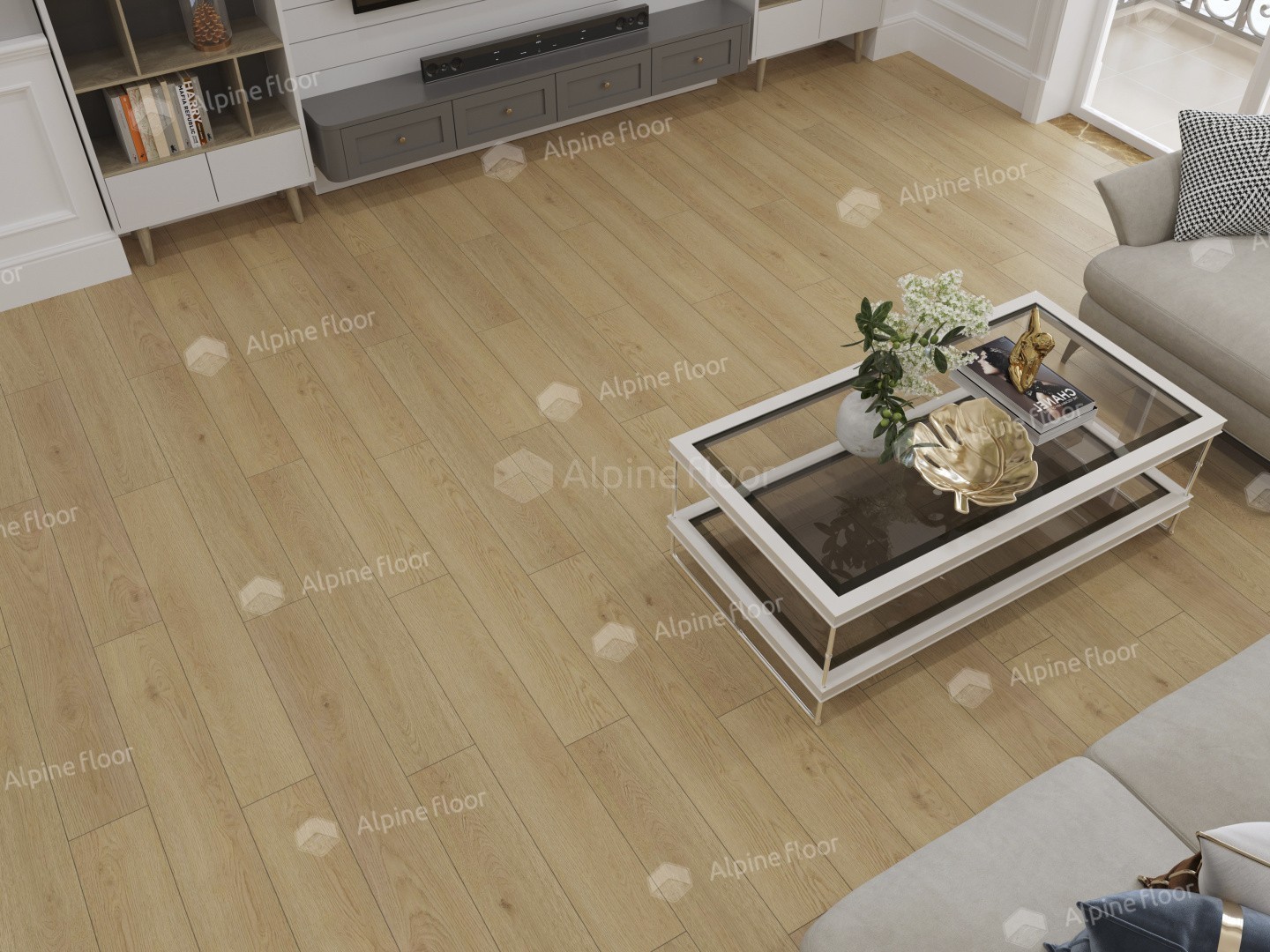 Alpine Floor LVT плитка ДУБ ПЕПЕЛЬНЫЙ ECO 5-16