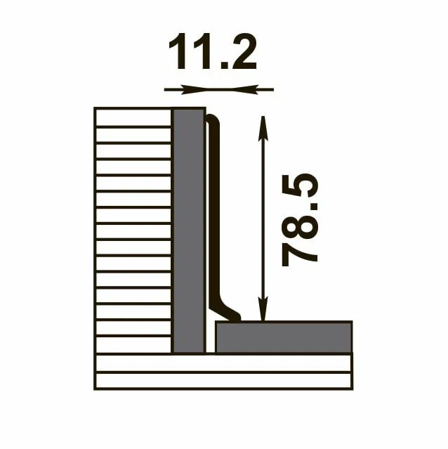 Bonkeel Плинтус алюминиевый  ПЛ80 2500х78,5х11,2 Черный