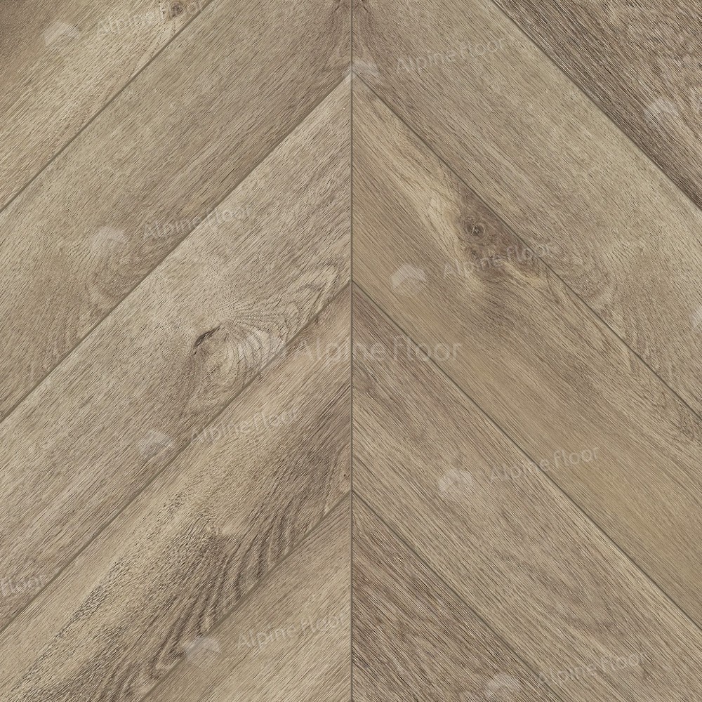 Alpine Floor LVT плитка Дуб Натуральный Отбеленный Chevron ECO 20-3