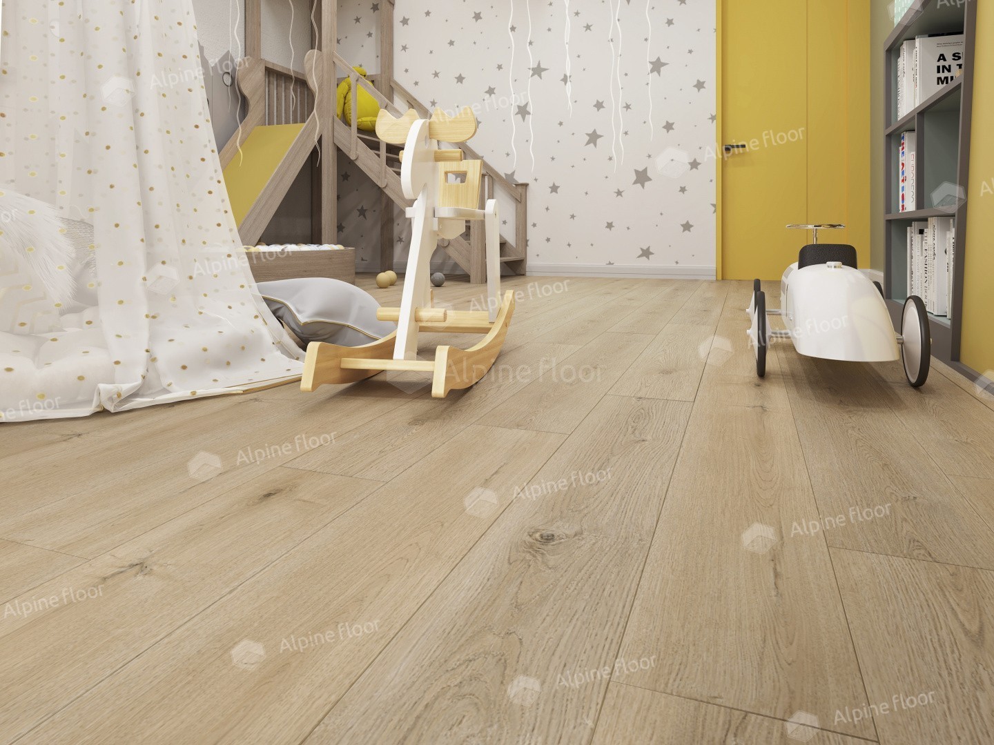 Alpine Floor LVT плитка Дуб Миндальный ЕСО 3-27