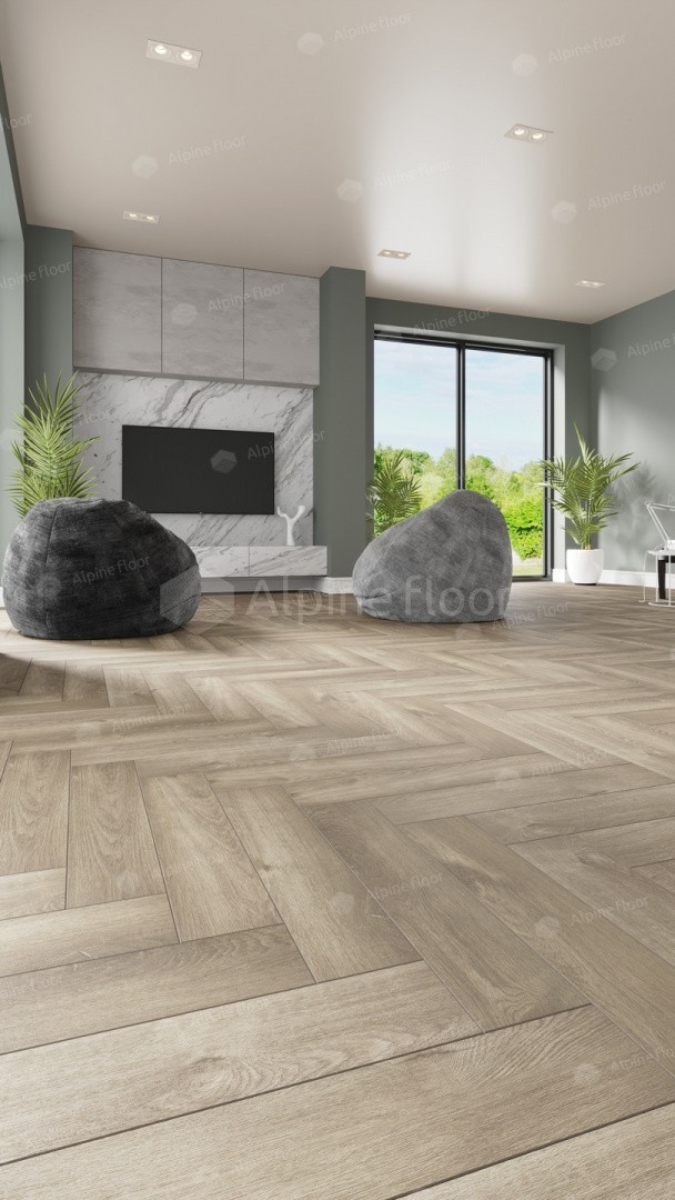 Alpine Floor Плитка Дуб Натуральный Отбеленный ECO 16-5