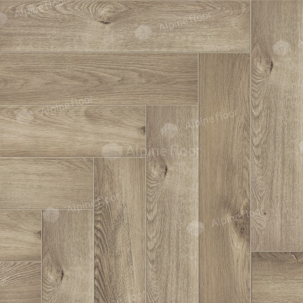 Alpine Floor Плитка Дуб Натуральный Отбеленный ECO 16-5