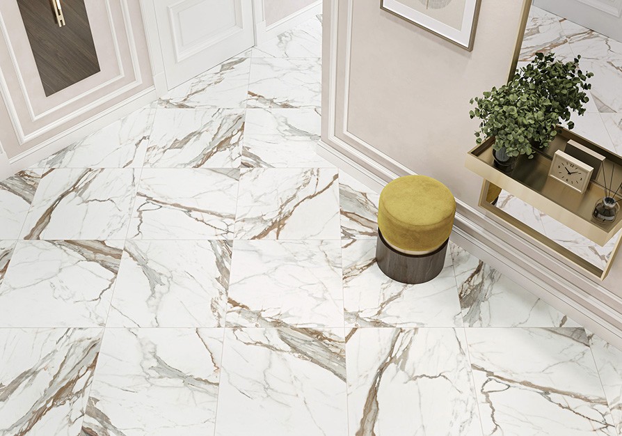 Delacora Керамогранит матовый карвинг Calacatta Premium D60209M 600x600