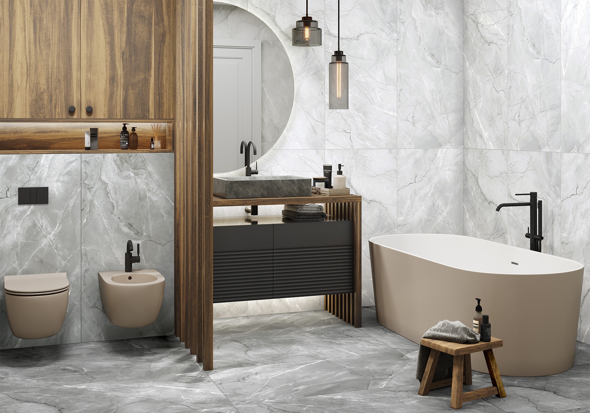 Delacora Керамогранит матовый карвинг Canova Dark D12072M 600x1200