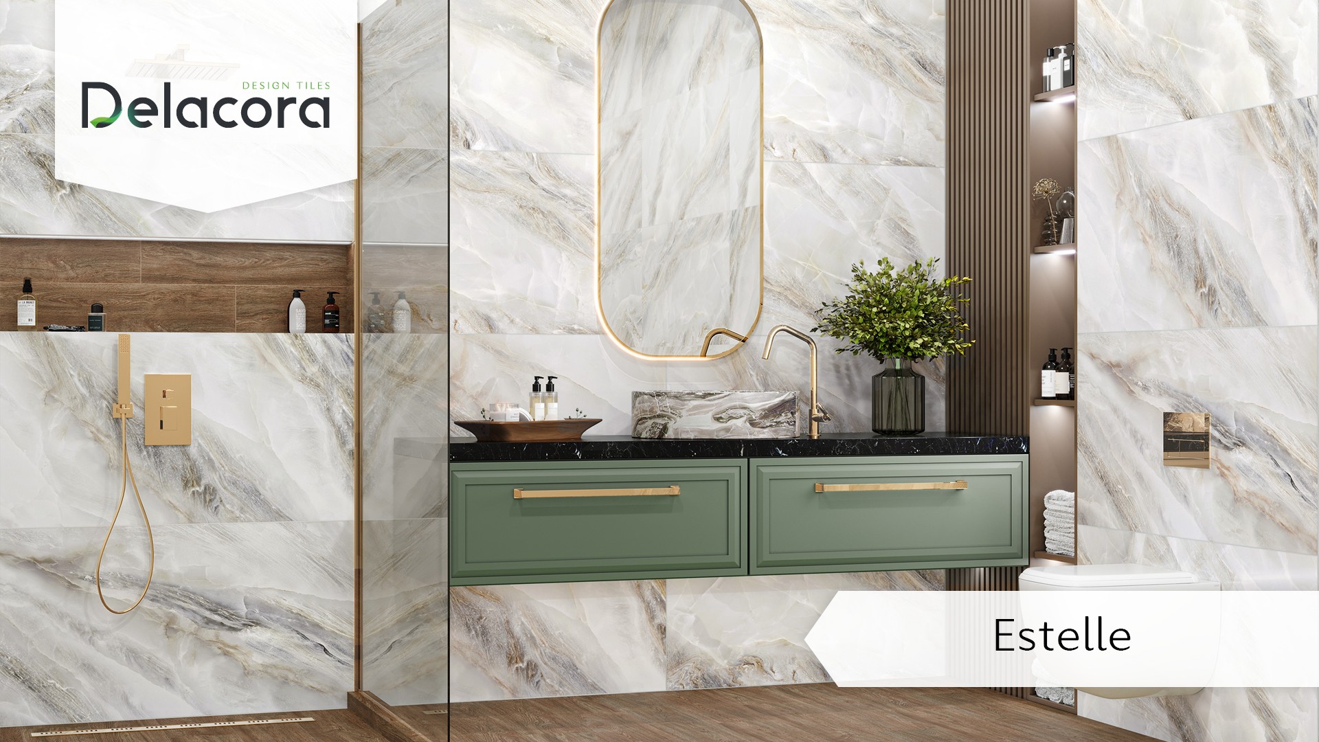 Delacora Керамогранит матовый карвинг Estelle Blue D60228M 600x600