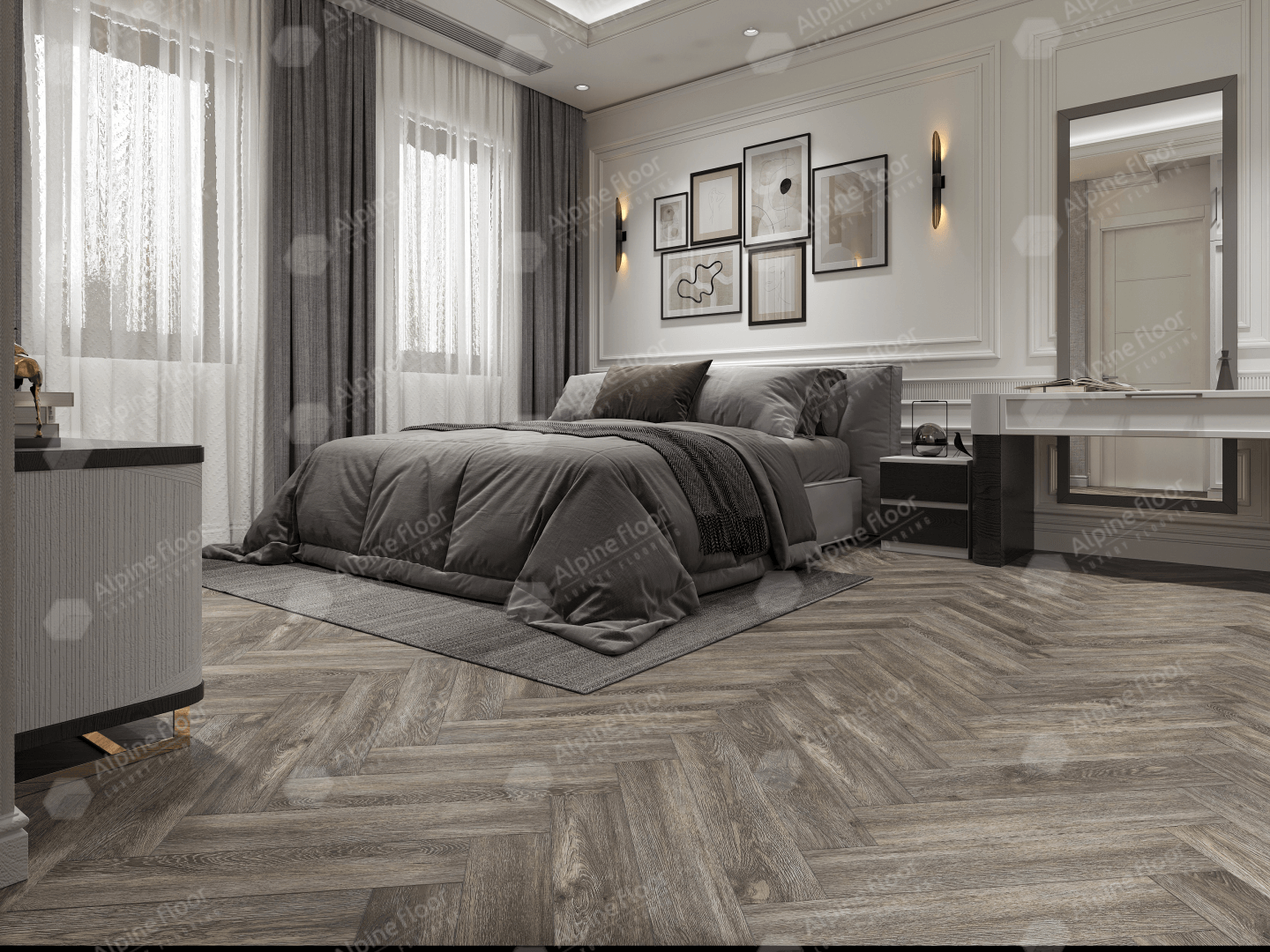 Alpine Floor SPC ламинат ВЕНГЕ ГРЕЙ ЕСО 13-8 MC