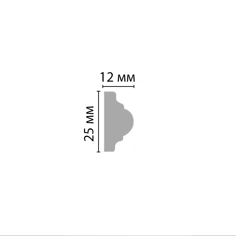 Decomaster Молдинг гладкий DECOMASTER 97012 (25*12*2400мм)