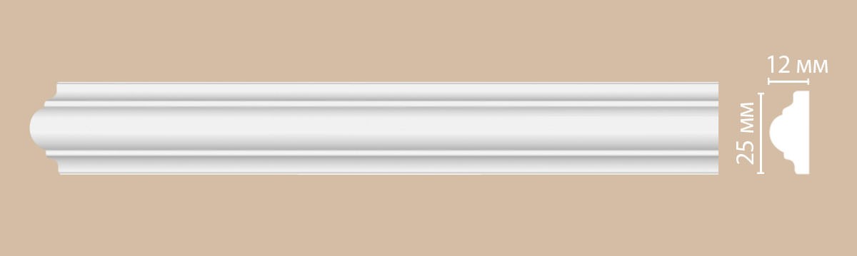 Decomaster Молдинг гладкий DECOMASTER 97012F гибкий (25*12*2400мм)