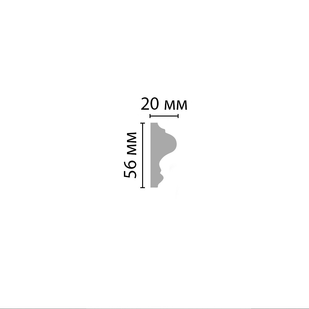 Decomaster Молдинг гладкий DECOMASTER 97620F гибкий (56*20*2400мм)