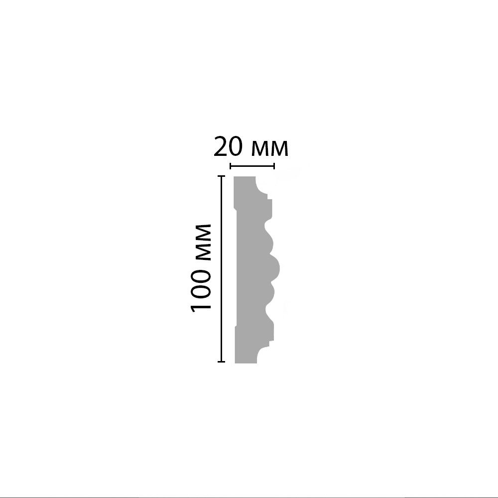 Decomaster Молдинг гладкий DECOMASTER 97902F гибкий (100*20*2400мм)