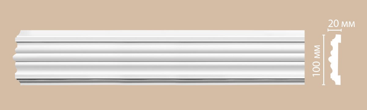 Decomaster Молдинг гладкий DECOMASTER 97902F гибкий (100*20*2400мм)