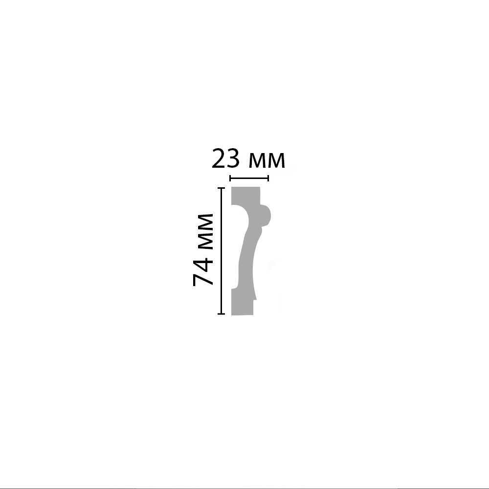 Decomaster Молдинг гладкий DECOMASTER A018 (74*23*2000мм)