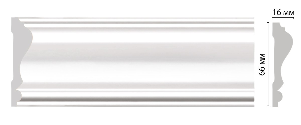 Decomaster Молдинг гладкий DECOMASTER D022ДМ (66*16*2000мм)