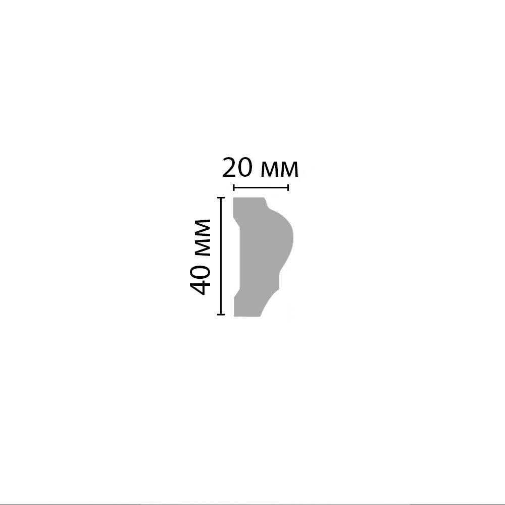 Decomaster *Молдинг гладкий DECOMASTER DP-304 (40*20*2400мм)