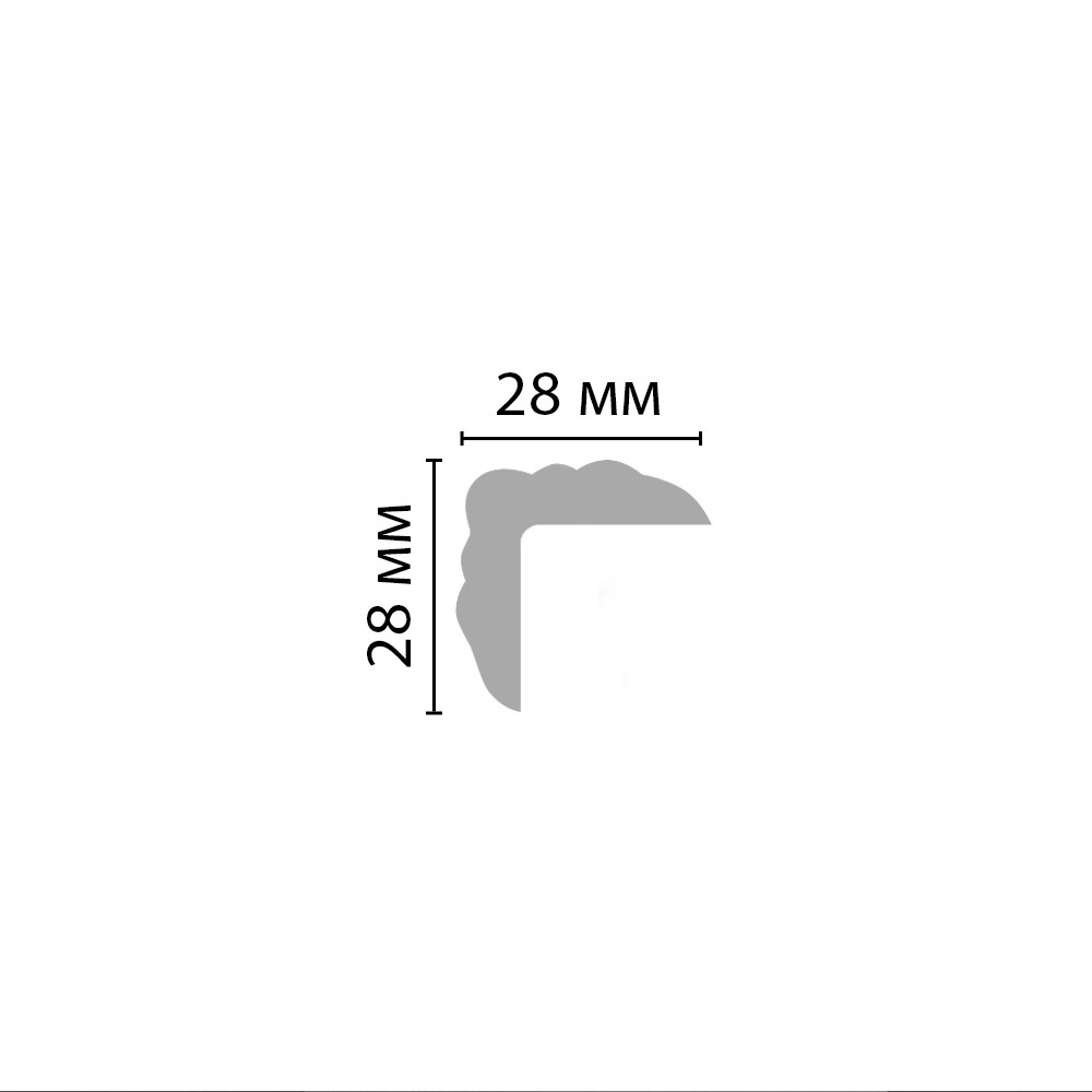 Decomaster Молдинг гладкий DECOMASTER DP-332 (28*28*2400мм)