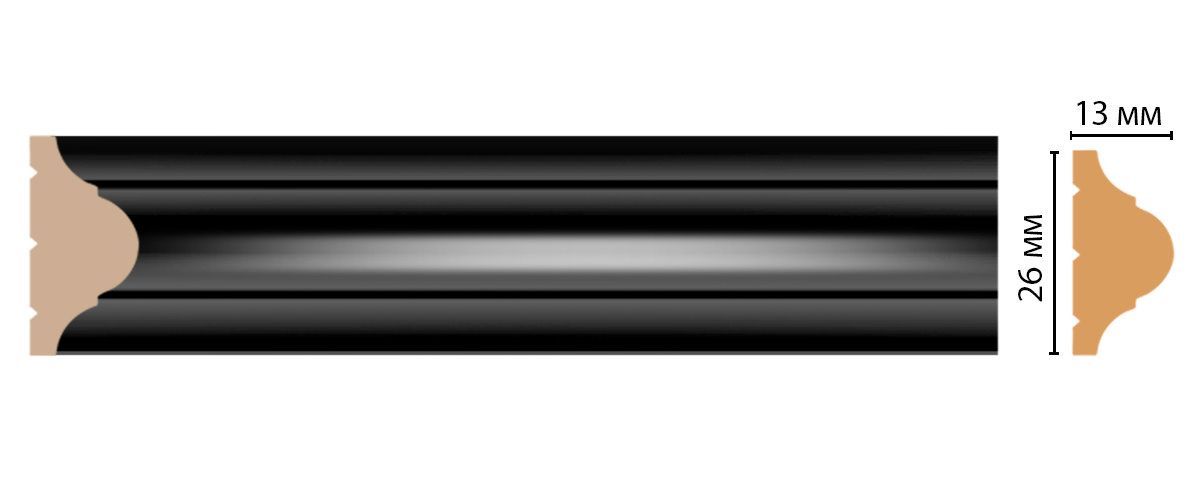 Молдинги Молдинг DECOMASTER D001-195 (26*13*2400мм) в Тюмени