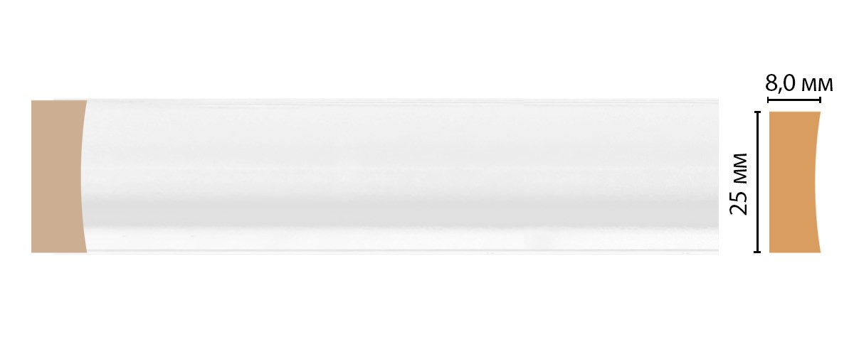 Decomaster Молдинг DECOMASTER D046-114ДМ (25*8*2400мм)