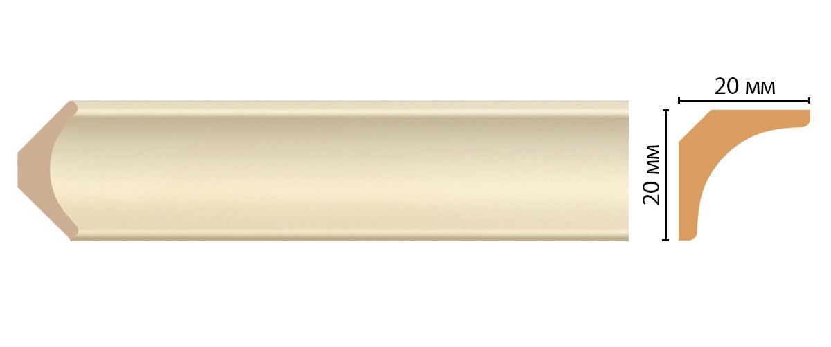 Молдинги Плинтус DECOMASTER D133-61 ШК/110 (20*20*2400 мм) в Тюмени