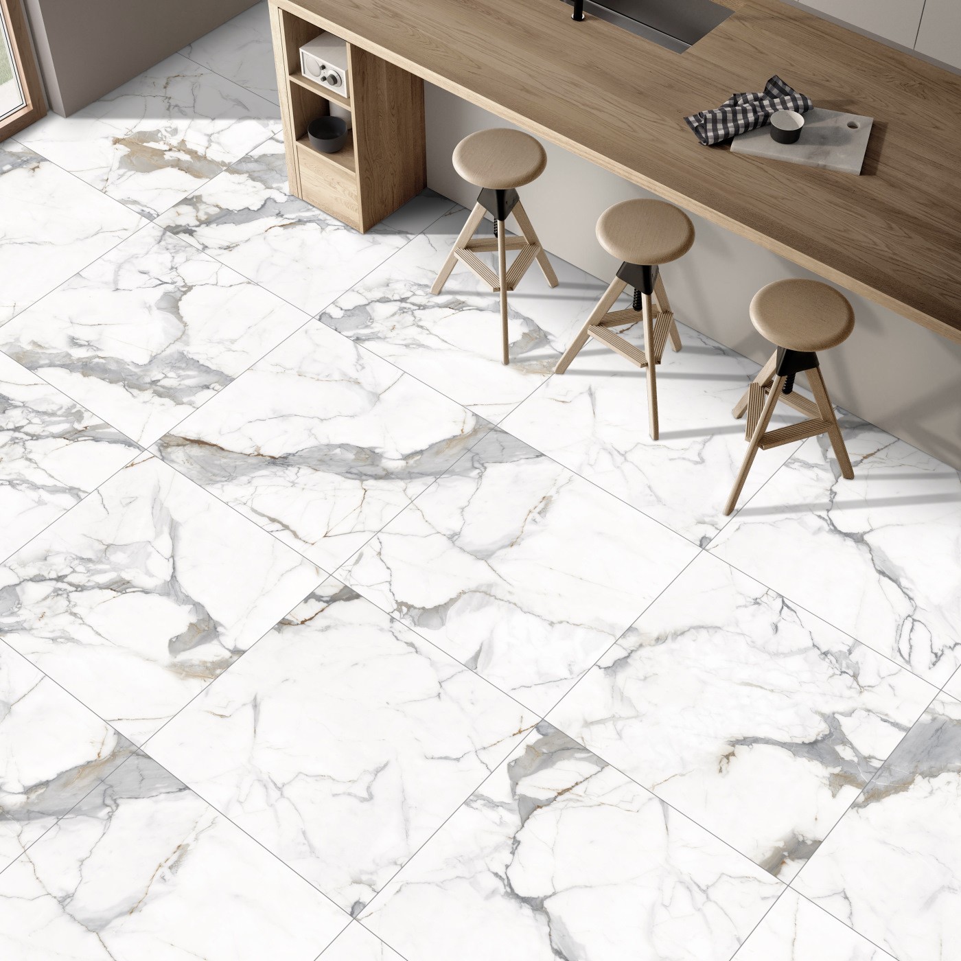 Primavera CR104 Maverick White Carving 600х600х9мм