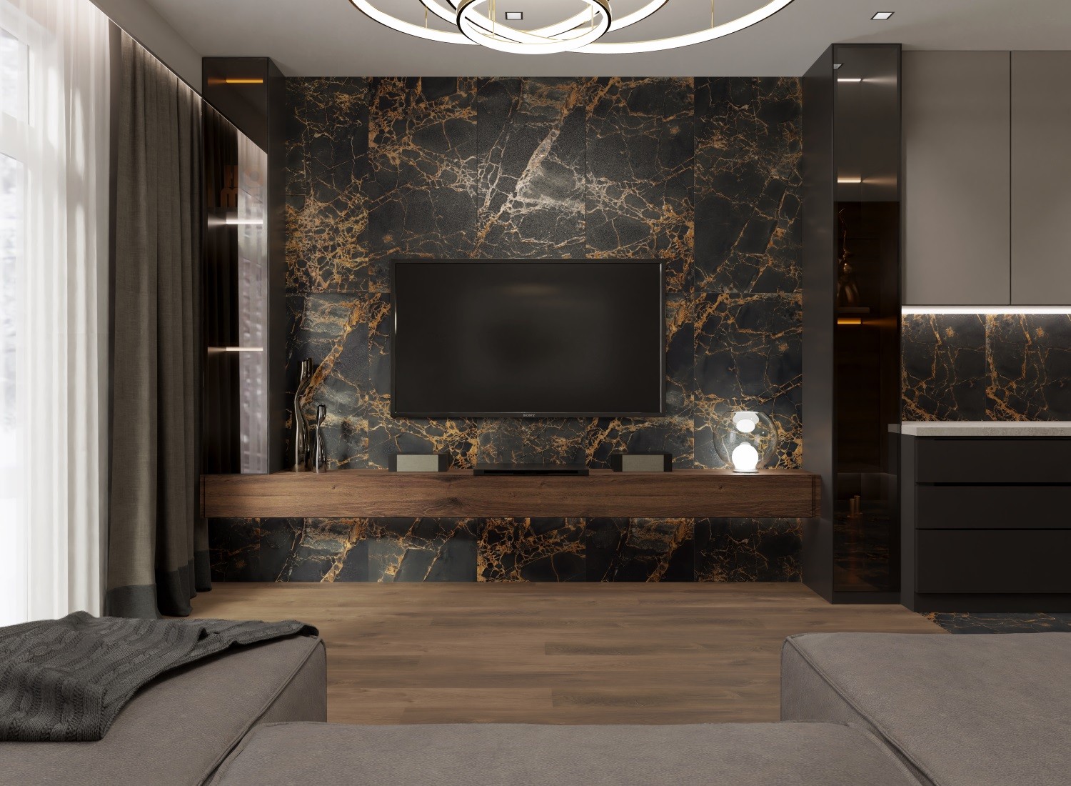 Primavera GG203 Golden Black Grit Granula 600х1200*9