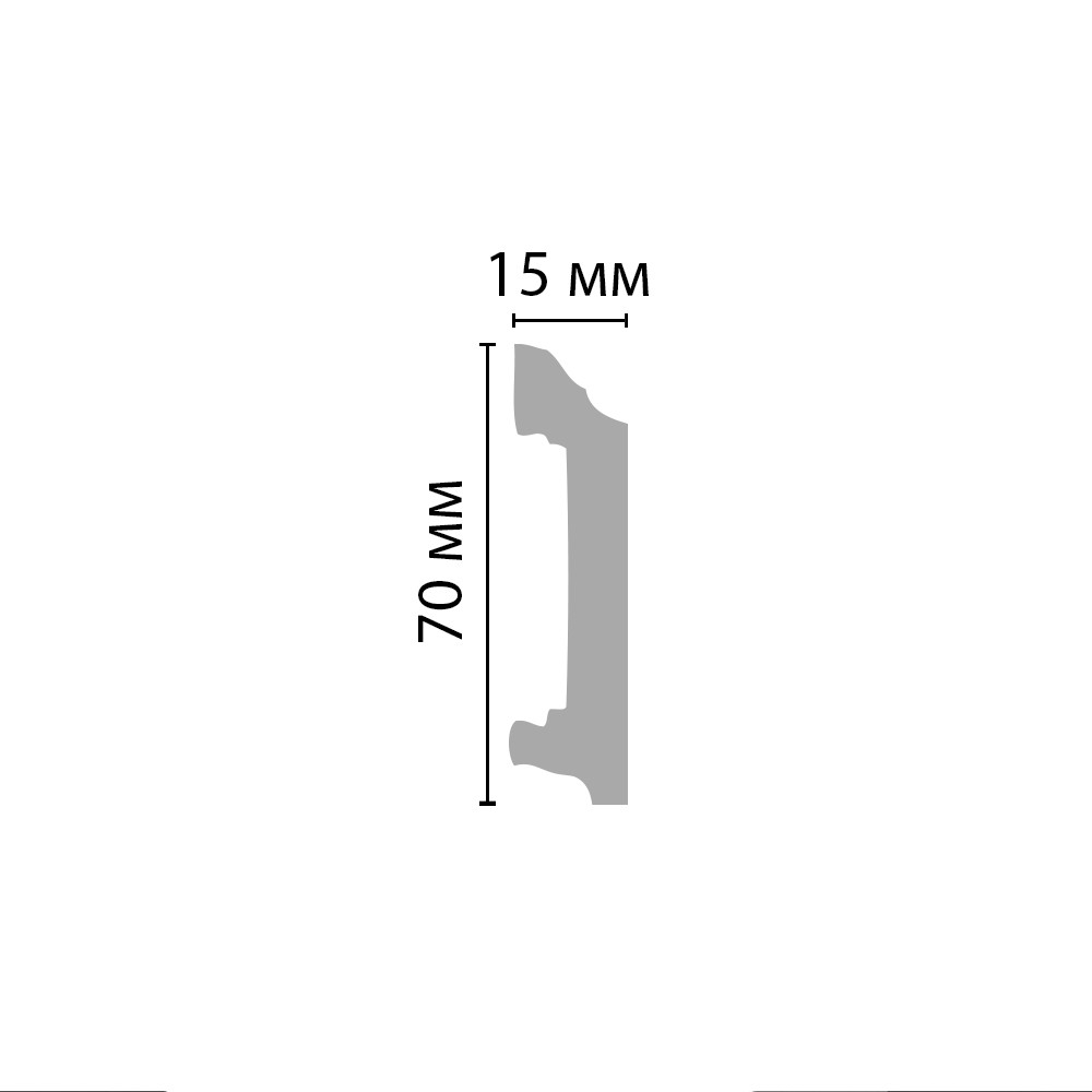 Decomaster Плинтус напольный DECOMASTER A025 (70*15*2000мм)