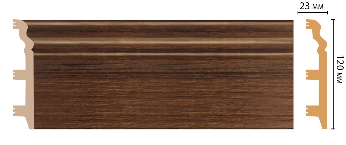 Decomaster Плинтус напольный DECOMASTER D233-74 ШК/8 (120*23*2400мм)