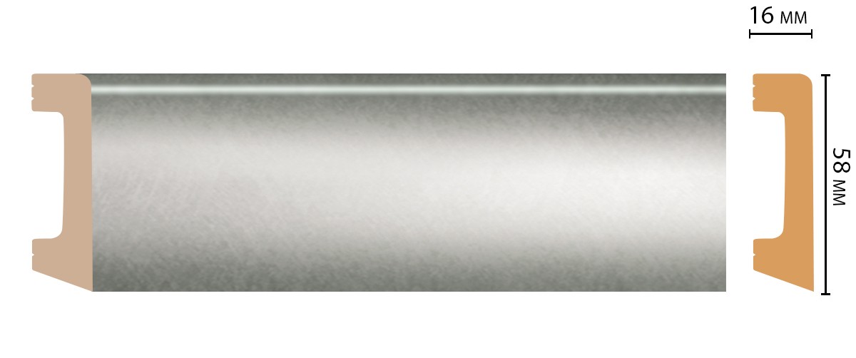 Decomaster Плинтус напольный DECOMASTER D234-375 ШК/15 (58*16*2400мм)