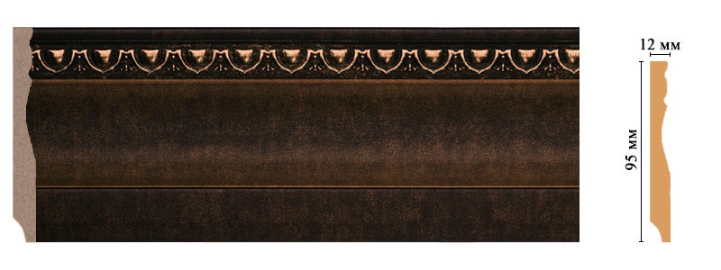 Decomaster Плинтус напольный DECOMASTER 153-56 (95*12*2400мм)