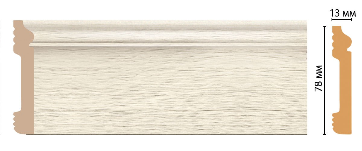 Decomaster Плинтус напольный DECOMASTER D005-1070ДМ (79*13*2400мм)