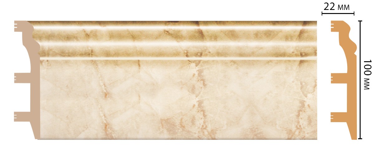 Decomaster Плинтус напольный DECOMASTER D232-80ДМ (100*22*2400мм)