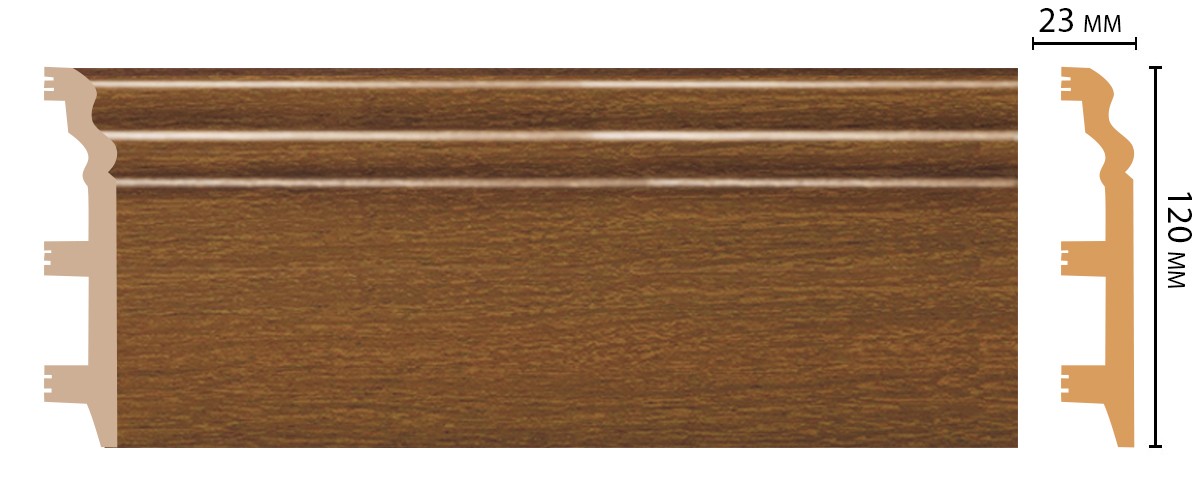 Decomaster Плинтус напольный DECOMASTER D233-85 ШК/8 (120*23*2400мм)
