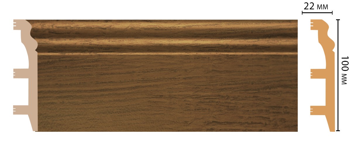 Decomaster Плинтус напольный DECOMASTER D232-88ДМ (100*22*2400мм)