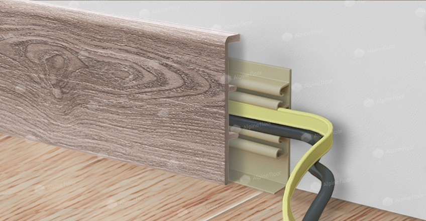Alpine Floor Напольный Плинтус Rico Concept 80 Дуб имбирь