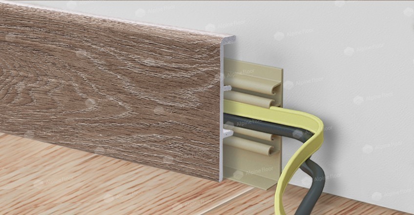 Alpine Floor Напольный Плинтус Rico Concept 80 Дуб каньон кремовый