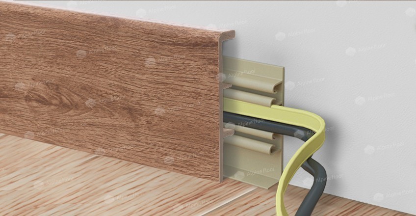 Alpine Floor Напольный Плинтус Rico Concept 80 Кедр бурбон