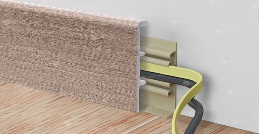 Alpine Floor Напольный Плинтус Rico Concept 80 Вишня гамильтон