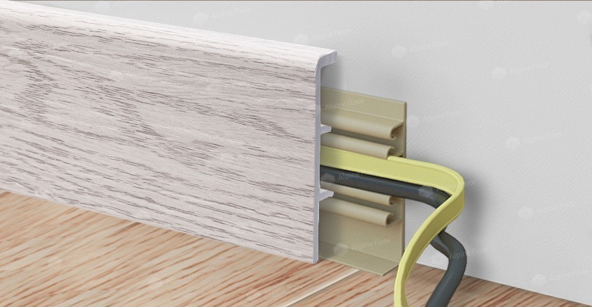 Alpine Floor Напольный Плинтус Rico Concept 80 Ясень арктик