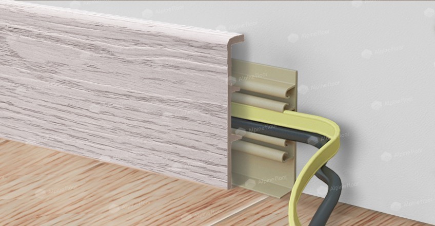 Alpine Floor Напольный Плинтус Rico Concept 80 Ясень норд