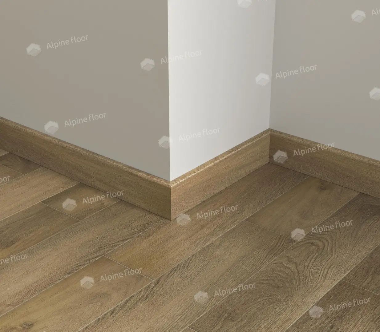 Alpine Floor Напольный плинтус Parquet Light Дуб Насыщенный SK 13-7