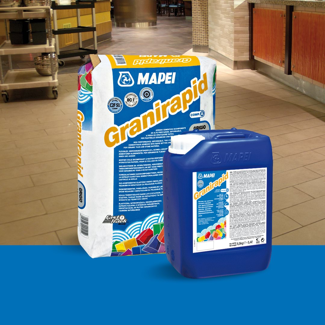 Mapei Клей для плитки Mapei Granirapid A+B (С2F S1)белый 28кг