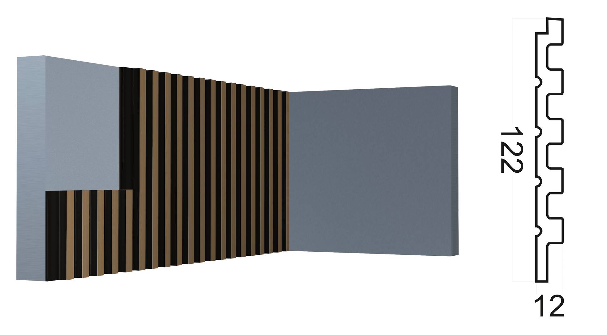 Paolo Arte Kr208SP-1/2,7 стеновая панель (122*12*2700 мм)/19