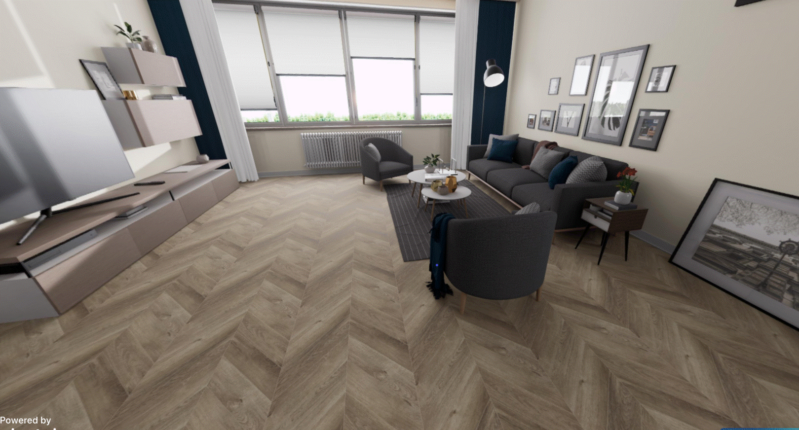 Alpine Floor ECO 18-3 Дуб Натуральный Отбеленный Chevron SPC