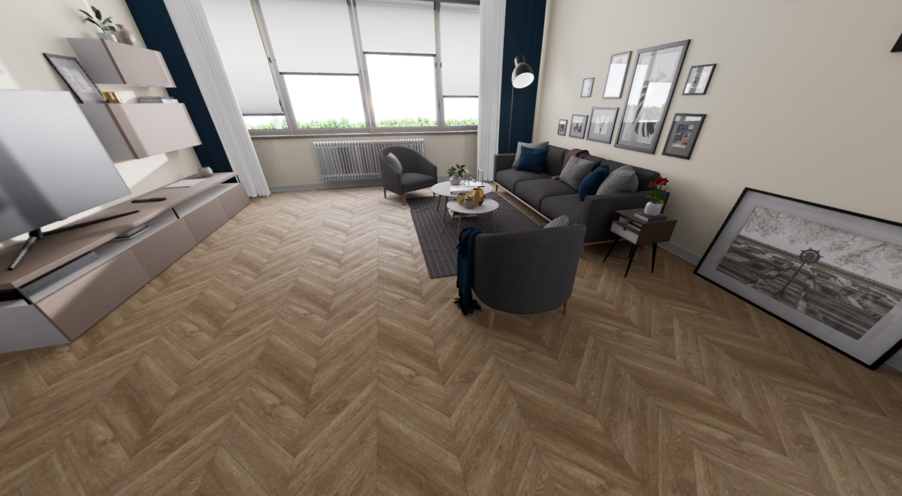 Alpine Floor ECO 18-5 Макадамия Chevron SPC