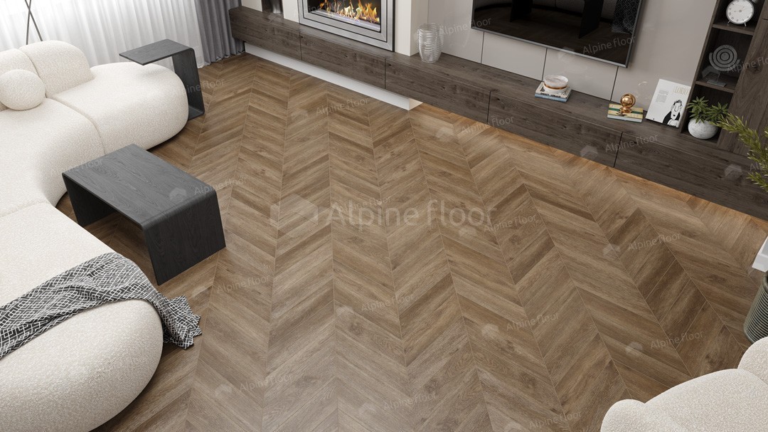 Alpine Floor ECO 18-5 Макадамия Chevron SPC