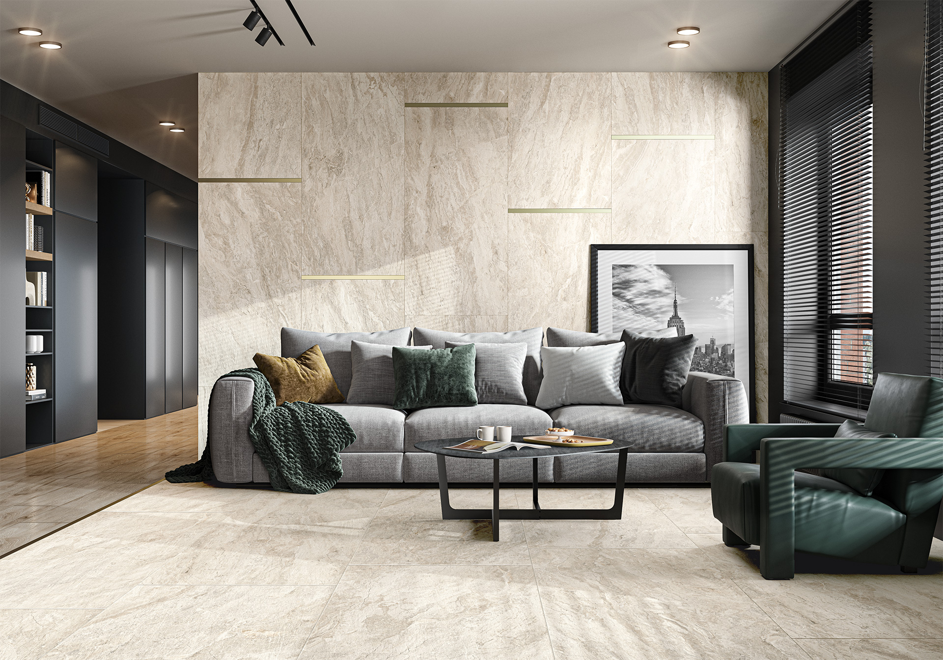 Delacora Керамогранит матовый карвинг Roxy Grey D12060M 600x1200